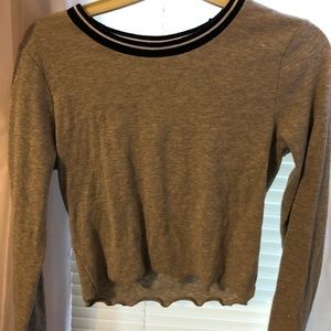 Long sleeve fitted cotton tshirt